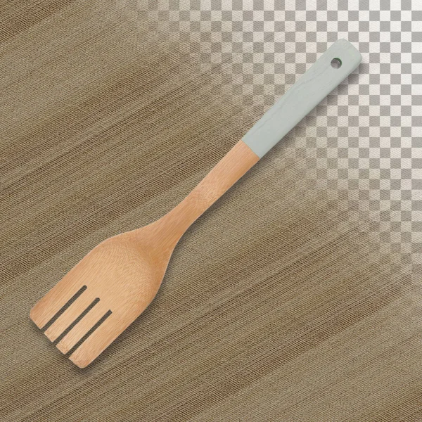 Wooden Spatula Transparent Background Colored Handled — Stock Photo, Image