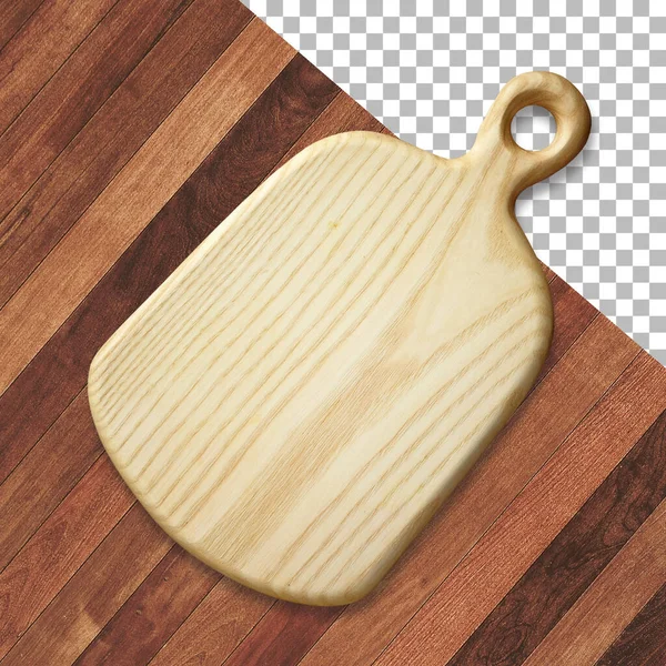 Old Wooden Cutting Board Isolated Transparency Background — Stock Photo, Image