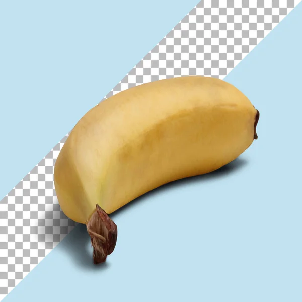 Nahaufnahme Isolierte Reife Gelbe Banane — Stockfoto