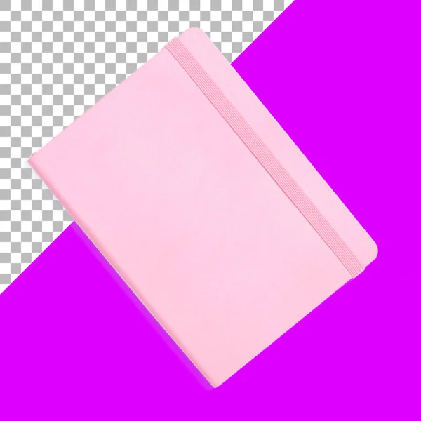 Kurdeleli, izole pembe not defteri.