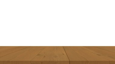 Boş beyaz arkaplan ile gösterim veya montaj ürünleri için tahta tablo.