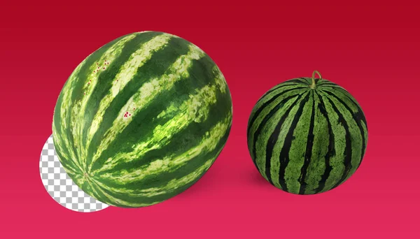 Wassermelone Früchte Für Tropische Szene Element — Stockfoto