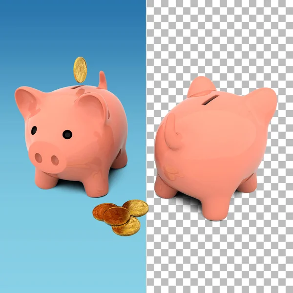 Niedliches Sparschwein Für Das Finanzkonzept — Stockfoto