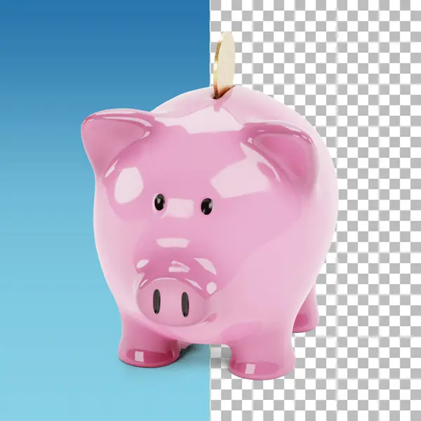 Cute Piggy Bank Isolated Financial Concept Design — Stock Photo, Image