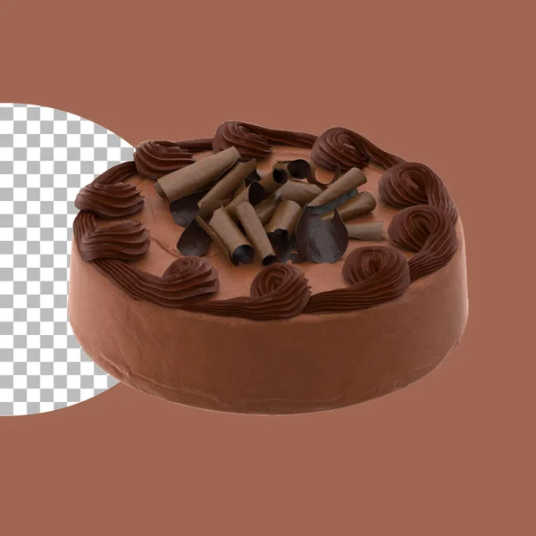 あなたの要素のデザインのために装飾されたチョコレートの誕生日ケーキ — ストック写真