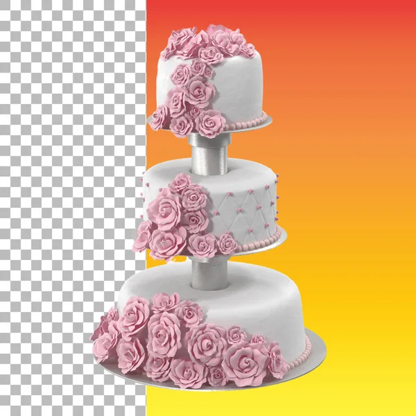 Födelsedag Tårta Dekorerad Färg För Ditt Element Design — Stockfoto