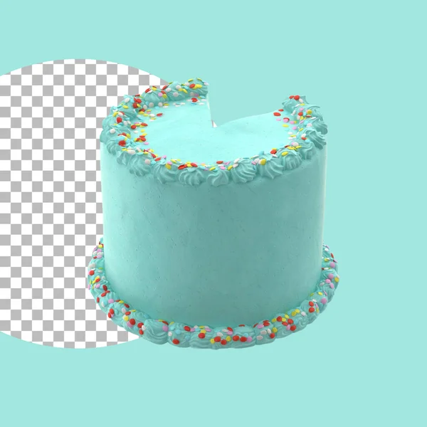 あなたの要素のデザインのための装飾色の誕生日ケーキ — ストック写真