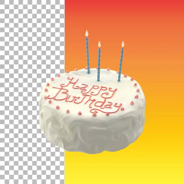 あなたの要素のデザインのための装飾色の誕生日ケーキ — ストック写真