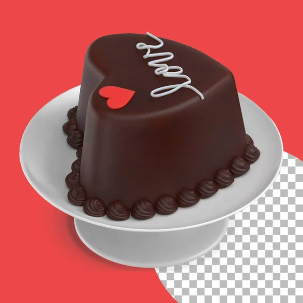 Шоколадный Торт Украшенный Вашего Элемента Дизайна — стоковое фото