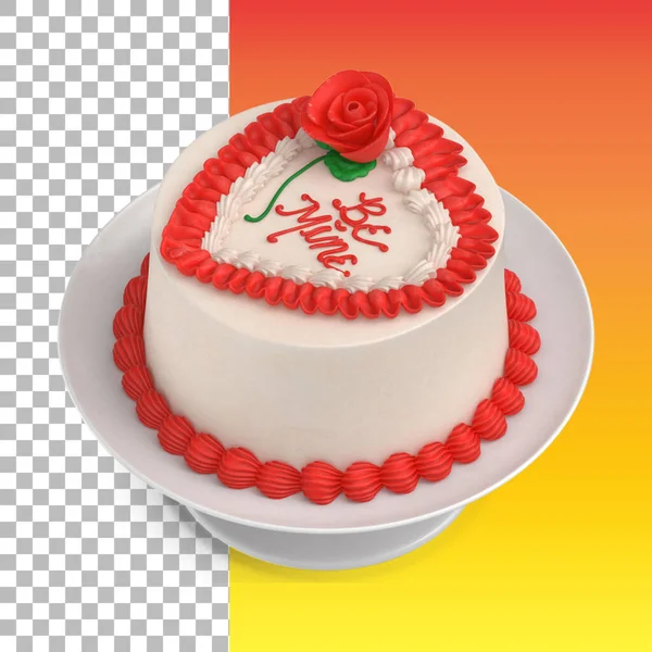 Birthday Cake Decorated Color Your Element Design — Stock Photo, Image