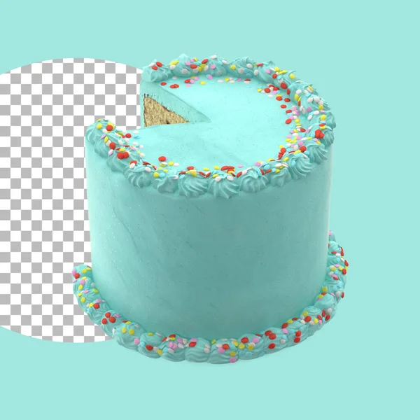 Születésnapi Torta Díszített Szín Elem Design — Stock Fotó