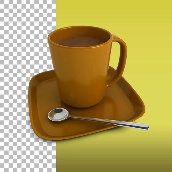 あなたのデザイン材料のための茶色のコーヒーカップ — ストック写真