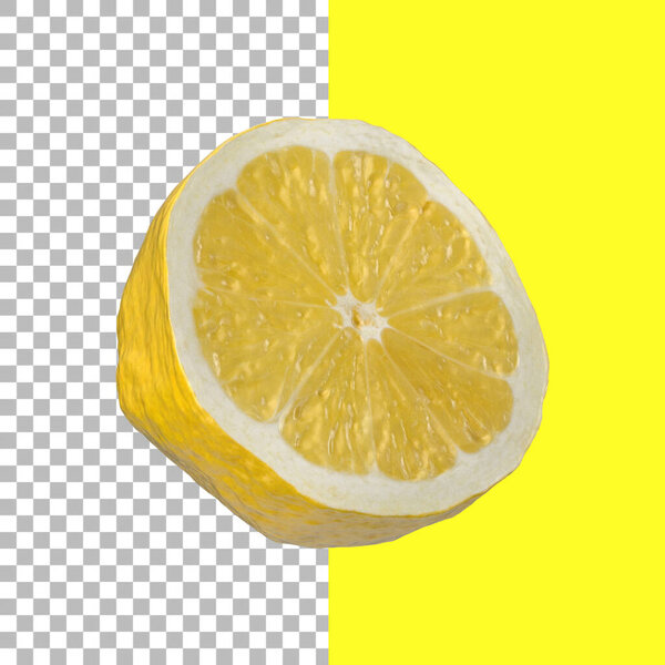 Composition with lemons isolated for fruits element design.