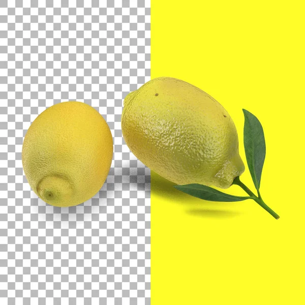 Composition Lemons Isolated Fruits Element Design — Stock Photo, Image