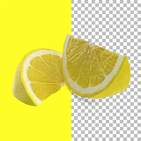 Meyve Elementi Tasarımı Için Limonlu Kompozisyon — Stok fotoğraf