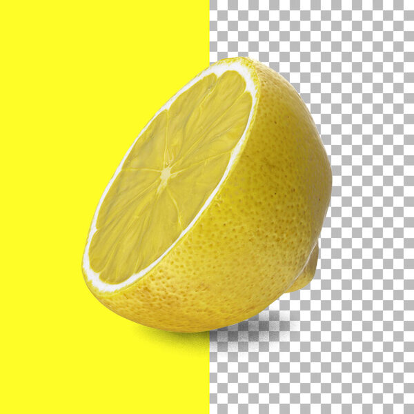 Composition with lemons isolated for fruits element design.