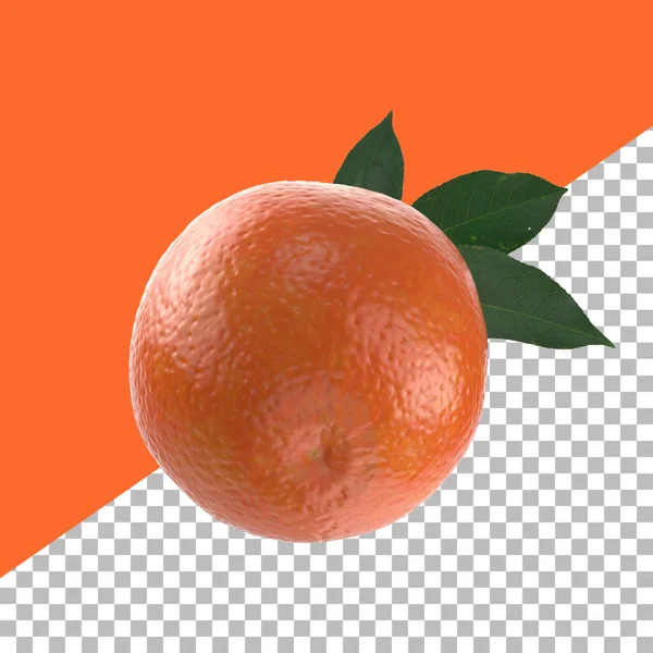 Samenstelling Sinaasappelen Met Bladeren Geïsoleerd Voor Fruit Design Element — Stockfoto