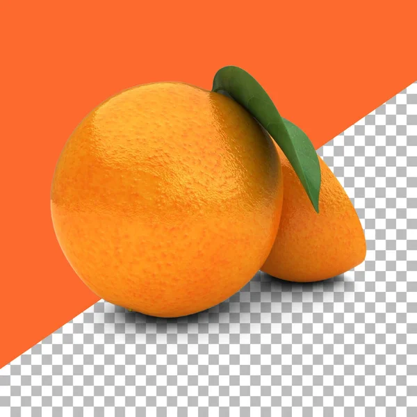 Композиція Апельсинів Листям Ізольовані Елемента Дизайну Фруктів — стокове фото