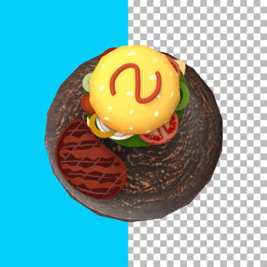 Tasarım elementi için hamburger kağıdı zanaatı.