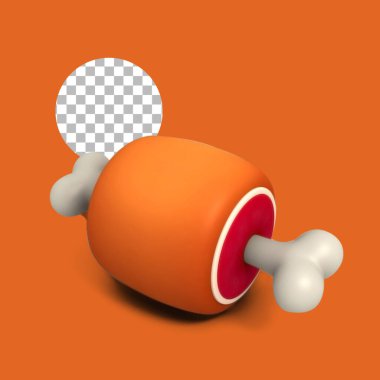 Varlık tasarım projeniz için çiğ inek eti ögesi.