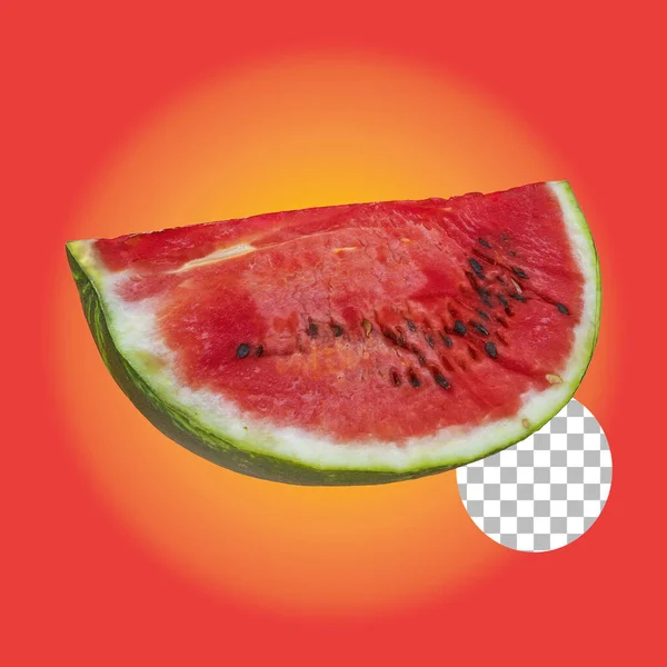 Fruto Fresco Melón Rojo Tropical Aislado — Foto de Stock