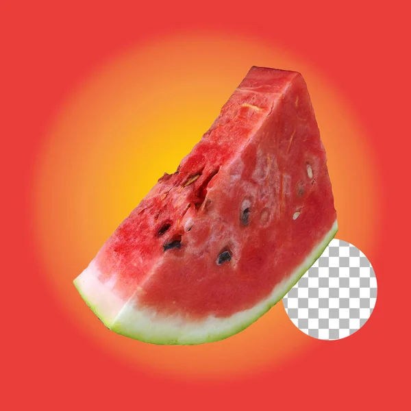 Frische Tropische Rote Wassermelonenfrüchte Isoliert — Stockfoto