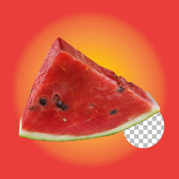 Frische Tropische Rote Wassermelonenfrüchte Isoliert — Stockfoto