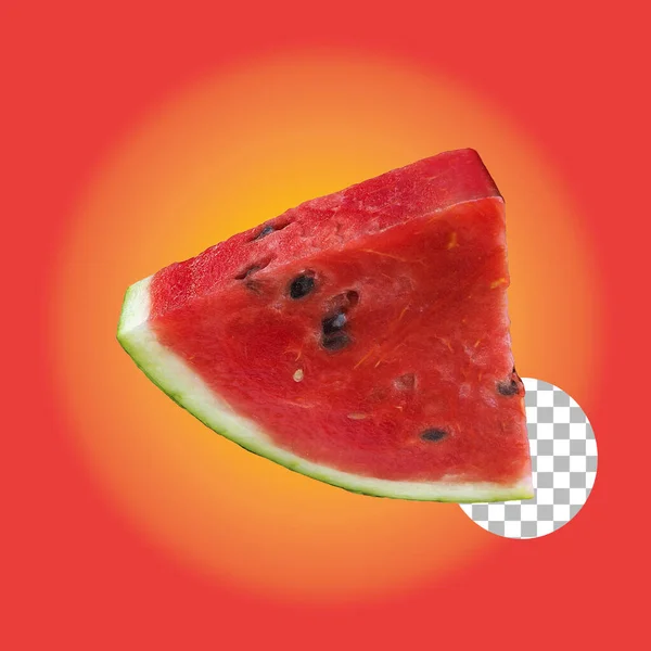 Fruto Fresco Melón Rojo Tropical Aislado — Foto de Stock