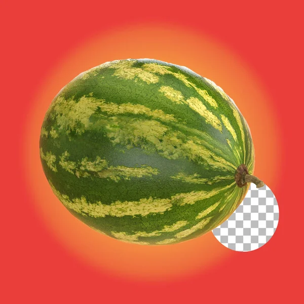 Frische Tropische Rote Wassermelonenfrüchte Isoliert — Stockfoto