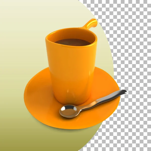 Una Taza Café Expreso Con Espuma Aislada — Foto de Stock