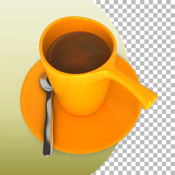 Secangkir Kopi Espresso Dengan Busa Terisolasi — Stok Foto