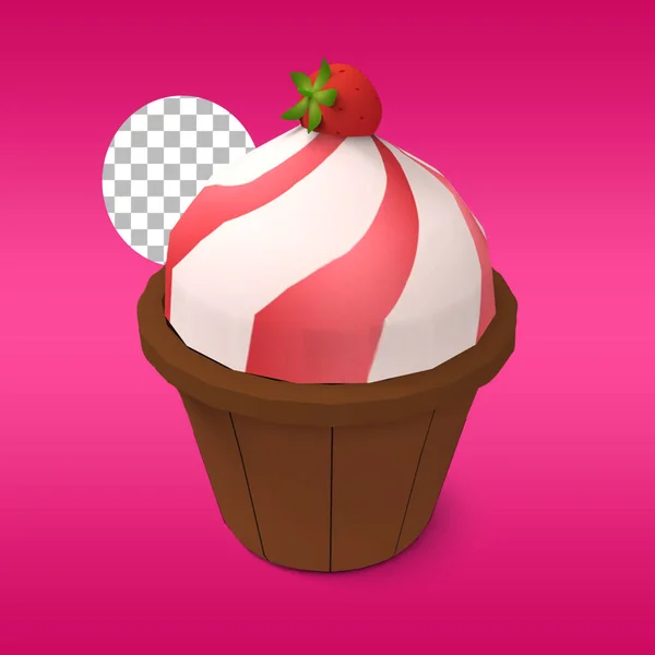 An unique concept of cup cakes paper craft fit for your element design.