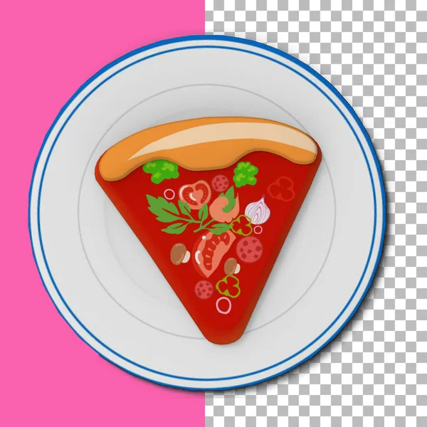 Unique Concept Sliced Pizza Paper Craft Fit Your Element Design — Stock Photo, Image