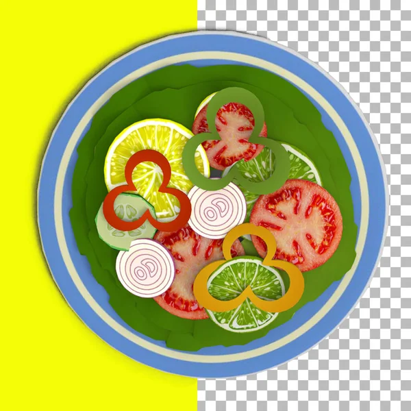 Element Tasarımınıza Uygun Eşsiz Bir Sebze Salatası Kağıdı Konsepti — Stok fotoğraf