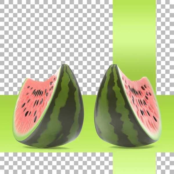 Nahaufnahme Einiger Stücke Erfrischender Wassermelone — Stockfoto