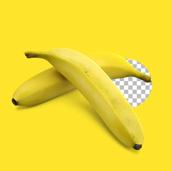 Clúster Plátano Fresco Aislado Adecuado Para Diseño Elementos —  Fotos de Stock