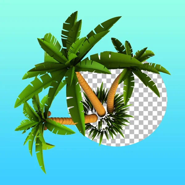 Zomer Concept Met Tropische Kokosnoot Boom Voor Design Element — Stockfoto