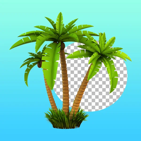 デザイン要素のための熱帯ヤシの木と夏のコンセプト — ストック写真