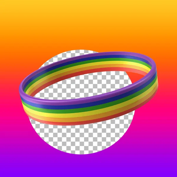 Pulsera Arco Iris Para Concepto Del Día Del Orgullo Feliz —  Fotos de Stock