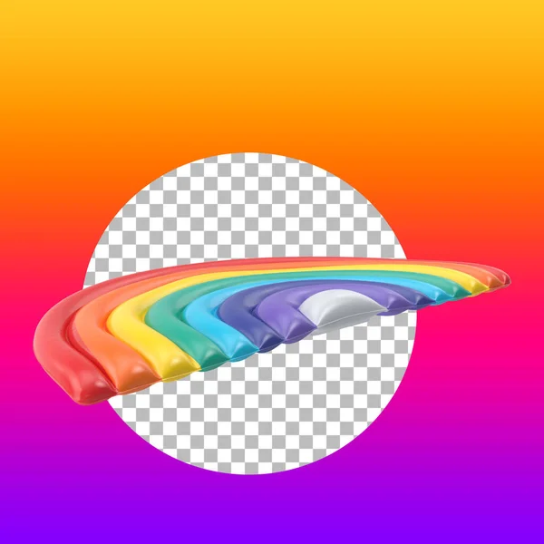 Colorido Balão Arco Íris Isolado Símbolo Dia Orgulho — Fotografia de Stock