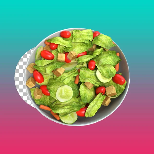 Salată Verde Roșii Legume Proaspete Izolate — Fotografie, imagine de stoc