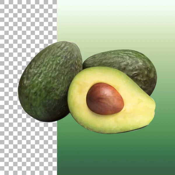 Green avocado fruit for element your design.