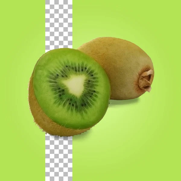 Dois Kiwis Isolados Transparência — Fotografia de Stock