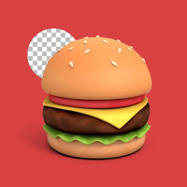 Big Burger Item Your Asset Design Project — Stock Photo, Image