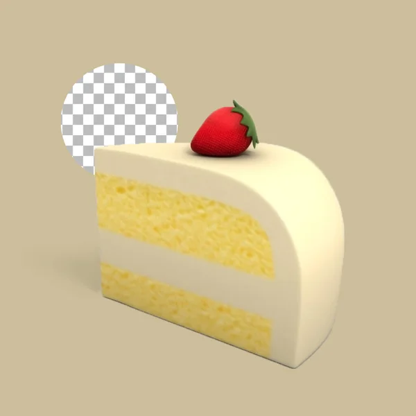 Sweet White Cake Item Your Asset Design Project — Stock fotografie