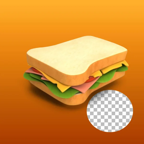 Heerlijke Ochtend Sandwich Voor Design Element — Stockfoto
