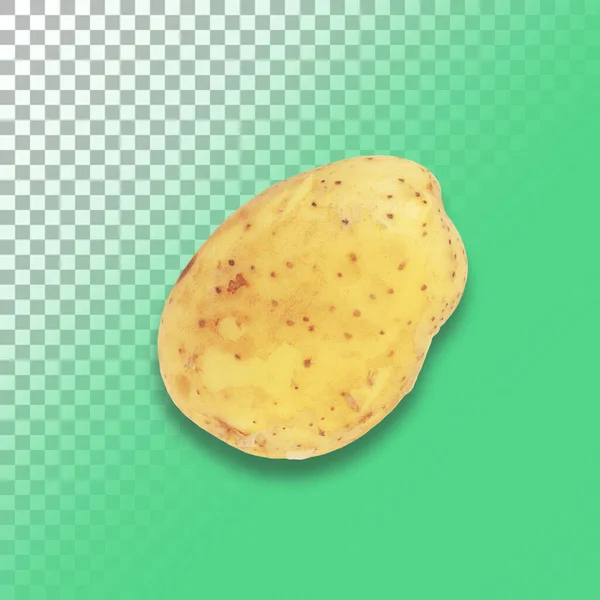 Raw Potatis Isolerad Transparent Bakgrund — Stockfoto