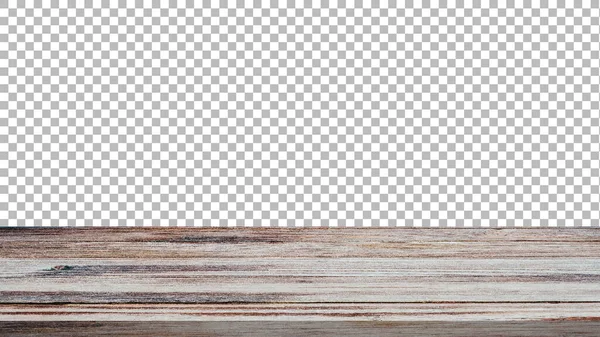 Üres Fából Készült Asztal Átlátszó Kijelzővel — Stock Fotó