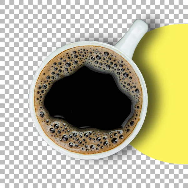 Isolerad Bild Kopp Svart Kaffe Transparent Bakgrund — Stockfoto