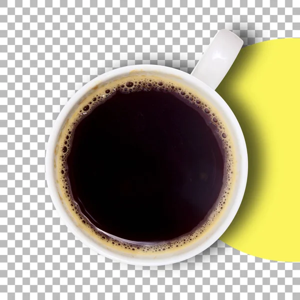 Isolerad Bild Kopp Svart Kaffe Transparent Bakgrund — Stockfoto
